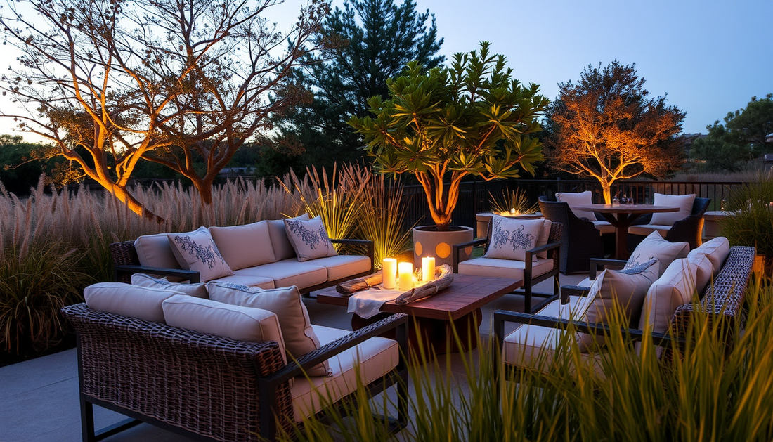 Outdoor Oasis: Textiles, Driftwood & Ambient Glow
