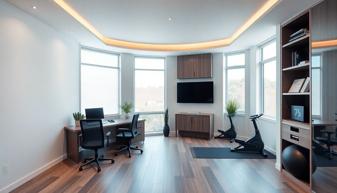 Integrating Smart Storage and Wellness Zones: Advanced Design Techniques for a Cohesive Home Office and Fitness Space