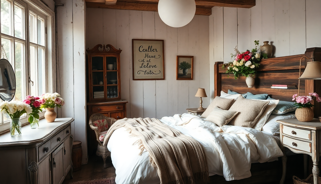 Luxurious French Provincial Bedroom Retreat with Vintage Charm and Soft Ambient Lighting