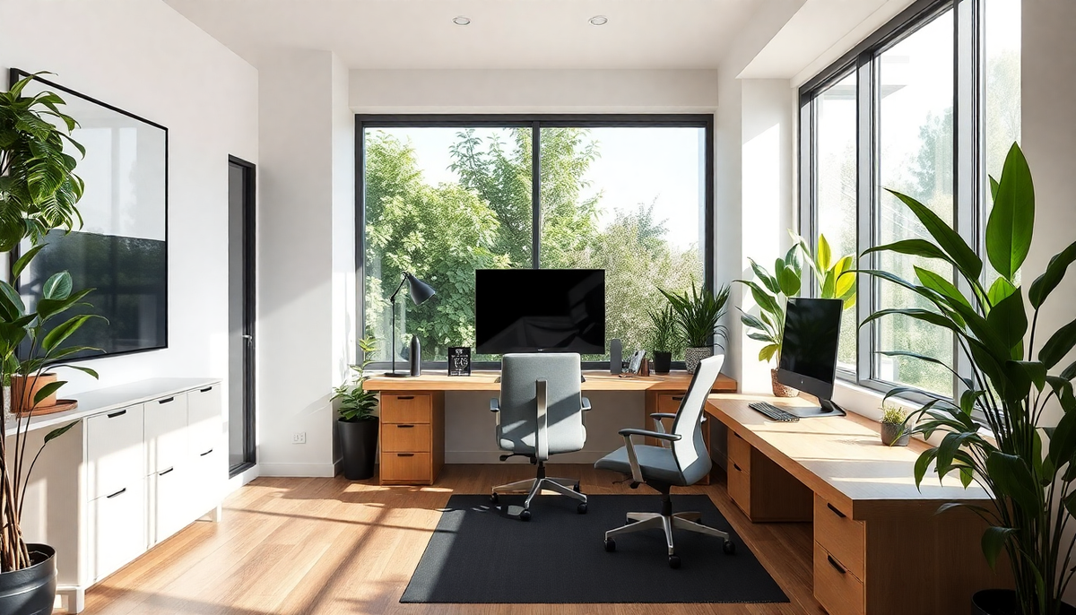 Balancing Energy and Focus: Cutting-Edge Design Innovations for a Home Office and Fitness Space That Enhances Wellbeing and Productivity