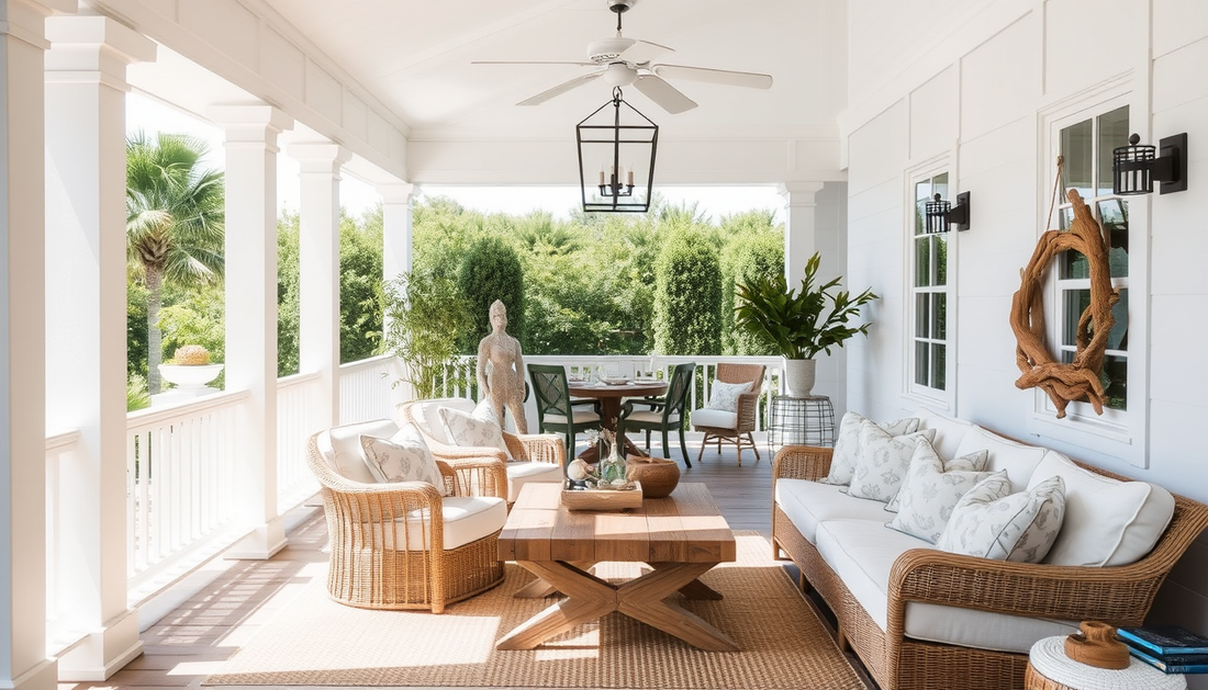 Bright Coast Veranda: Linen Layers & Driftwood Glow