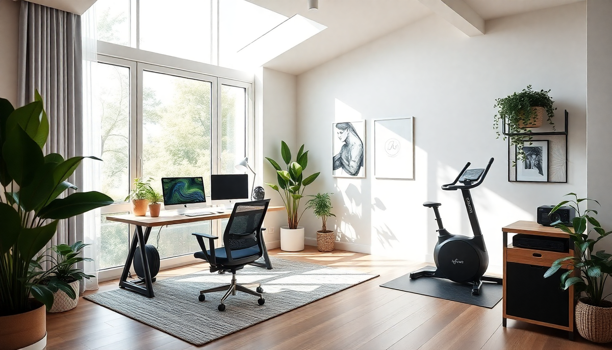 Integración Inteligente de Tecnología y Naturaleza: Diseñando un Despacho y Espacio Fitness Preparado para el Futuro para un Bienestar Mejorado