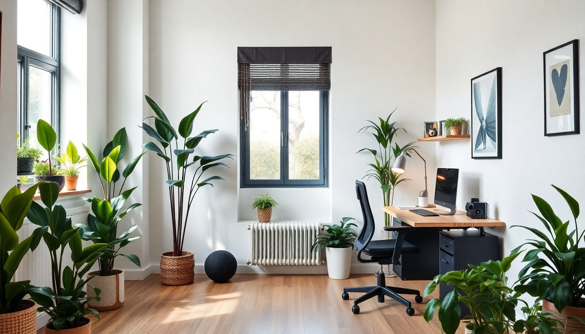 Design a Serene Home Office & Fitness Space for 2025
