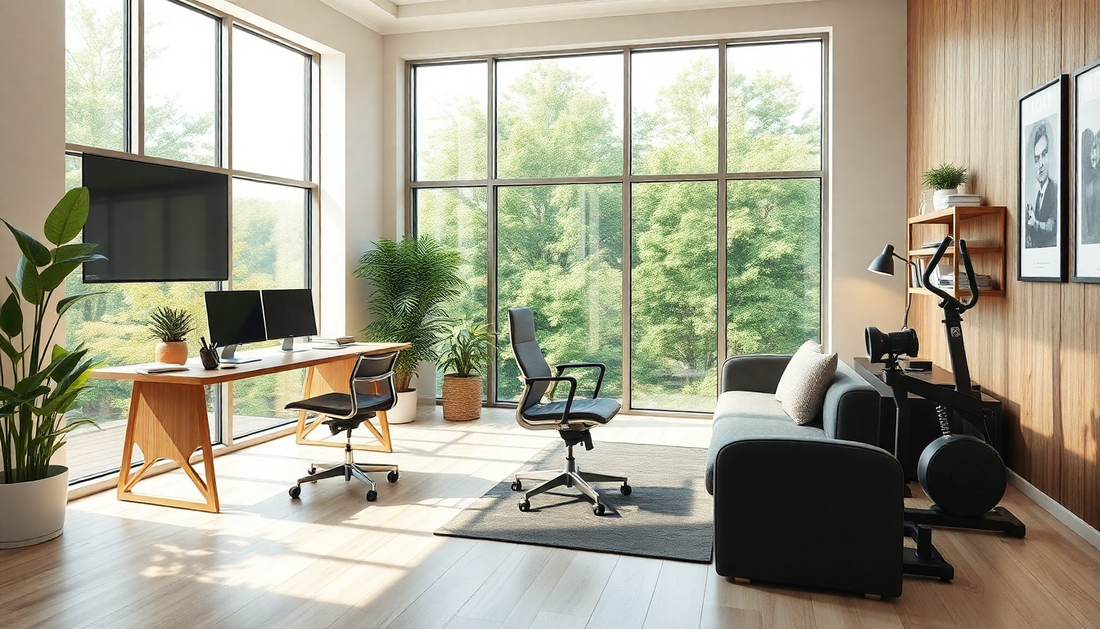 Crafting an Inspiring Home Office and Fitness Environment for 2025: Innovative Design Tips for Optimal Balance and Wellbeing - Dondepiso