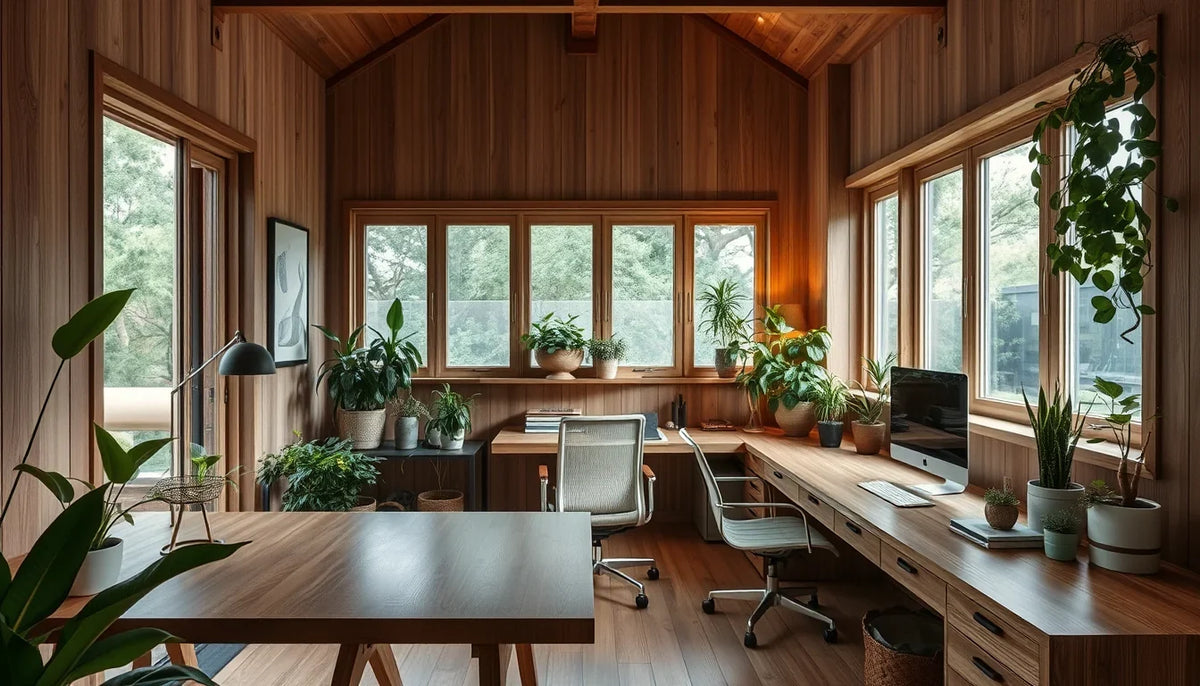 Biophilic Tech-Driven Home Office for Movement and Focus