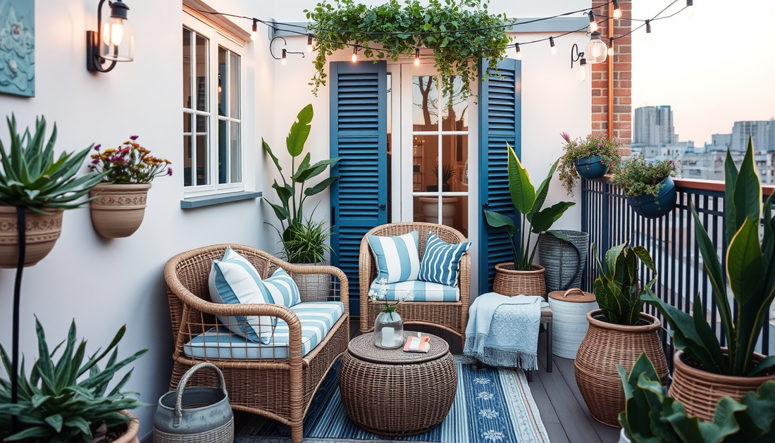 Boho Coastal Balcony Makeover
