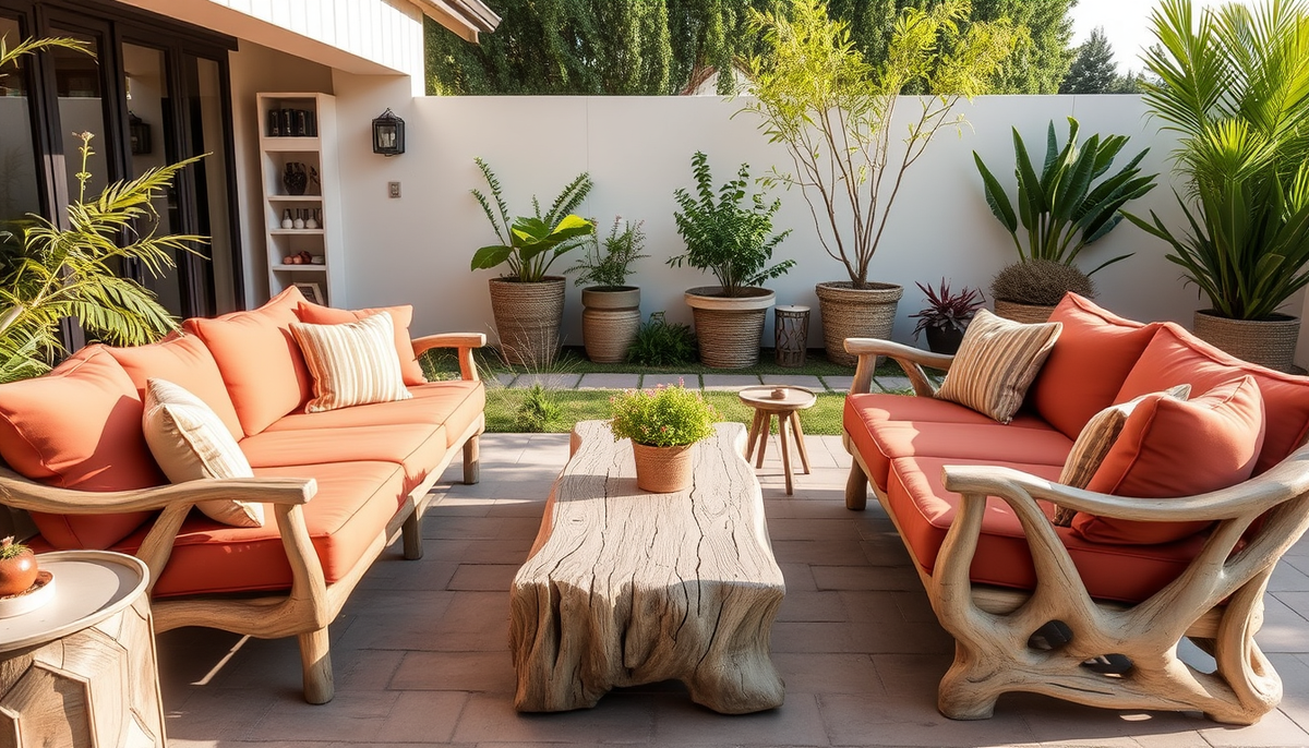Terracotta & Driftwood: Mediterranean Outdoor Textiles