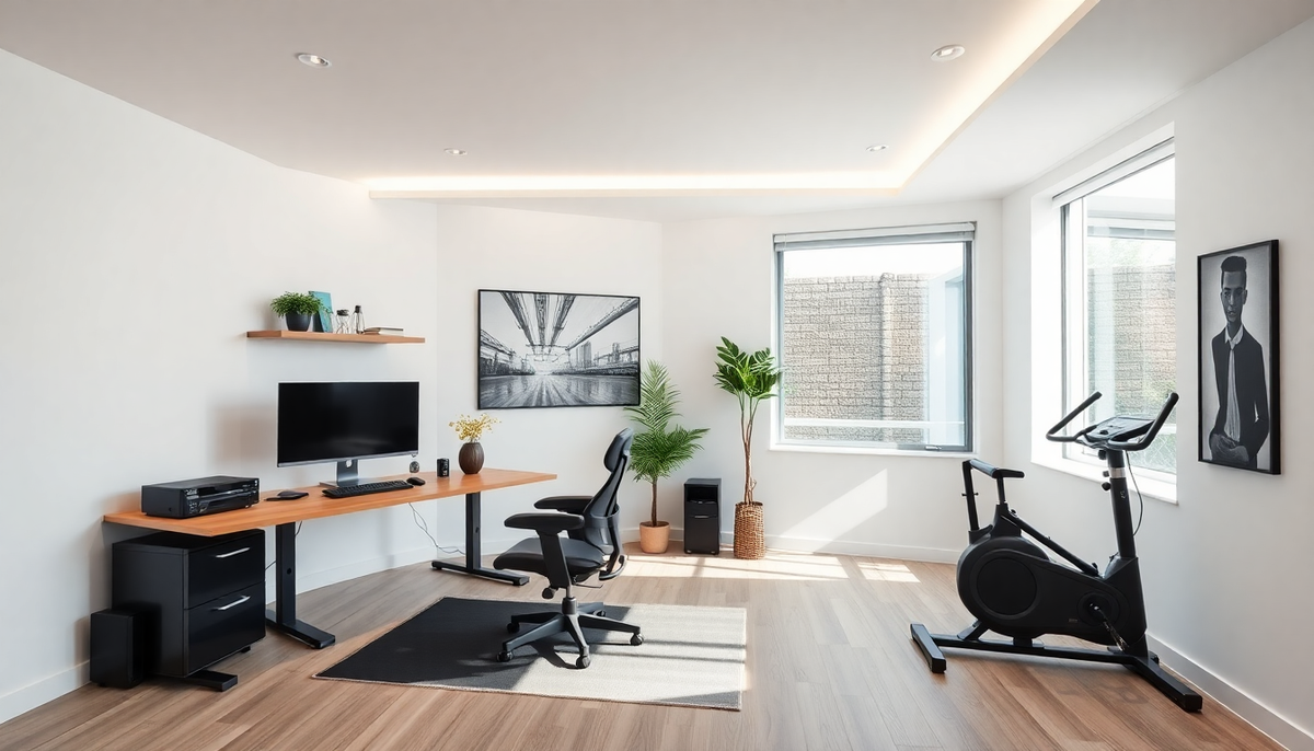 Innovative Lighting and Layout Techniques to Boost Productivity and Wellness in Your Home Office and Fitness Space