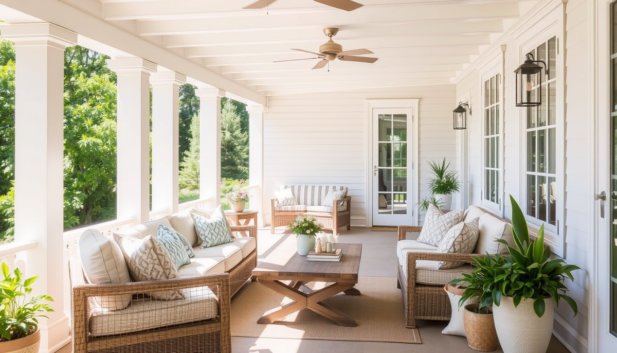 Sunlit Veranda: Linen & Driftwood Glow