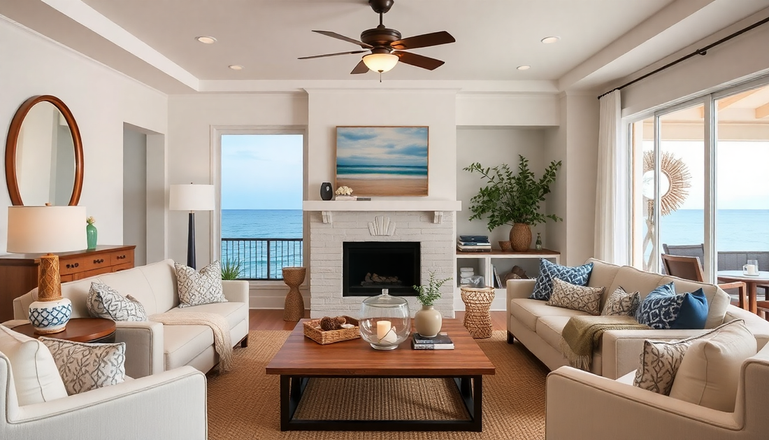 Elegant Coastal Living Room Ideas to Evoke Serene Summer Vibes and Natural Textures