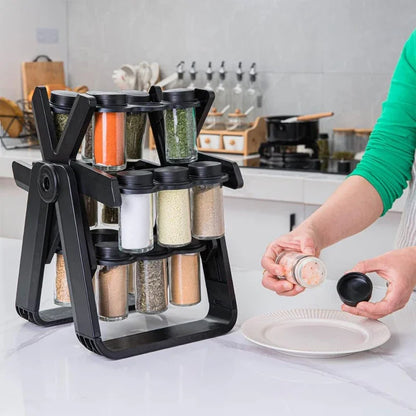  18-Piece Rotating Spice Rack Organizer 