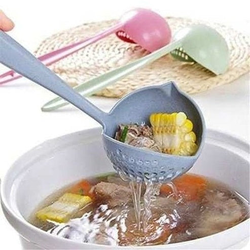 2 In 1 Soup Spoon Long Handle