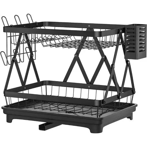 2-Tier Collapsible Dish Drying Rack