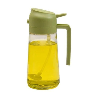 2-in-1 Oil Dispenser & Sprayer: Kitchen Oil Bottle with Pump