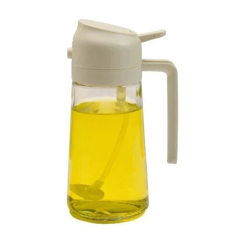 2-in-1 Oil Dispenser & Sprayer: Kitchen Oil Bottle with Pump