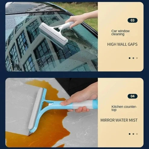 3-in-1 Shower Squeegee with Spray: Cleans Tiles & Mirrors