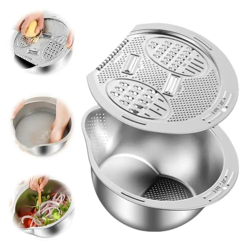 Multifunctional Basin for Slicing, Draining, and Prepping Vegetables