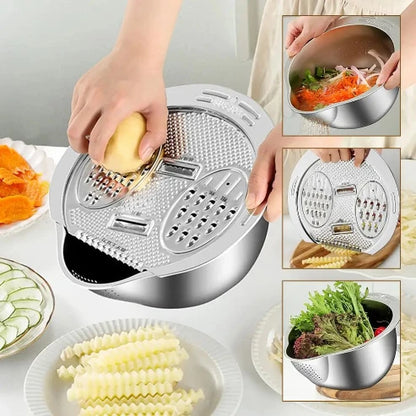 Multifunctional Basin for Slicing, Draining, and Prepping Vegetables