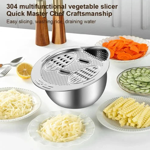 Multifunctional Basin for Slicing, Draining, and Prepping Vegetables