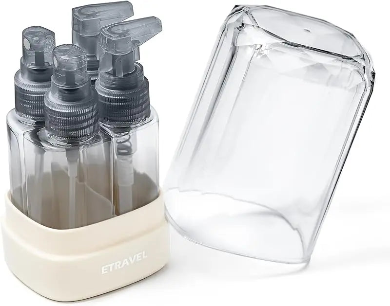 4-in-1 Travel Split Bottle Set - Reusable Leak-Proof Toiletry Containers