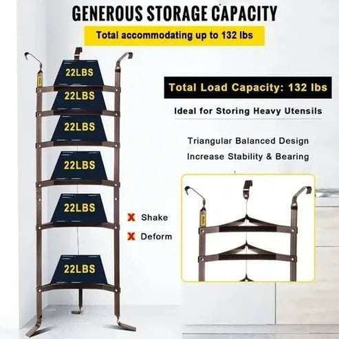 6-Tier Carbon Steel Cookware Stand