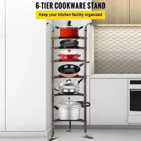 6-Tier Carbon Steel Cookware Stand