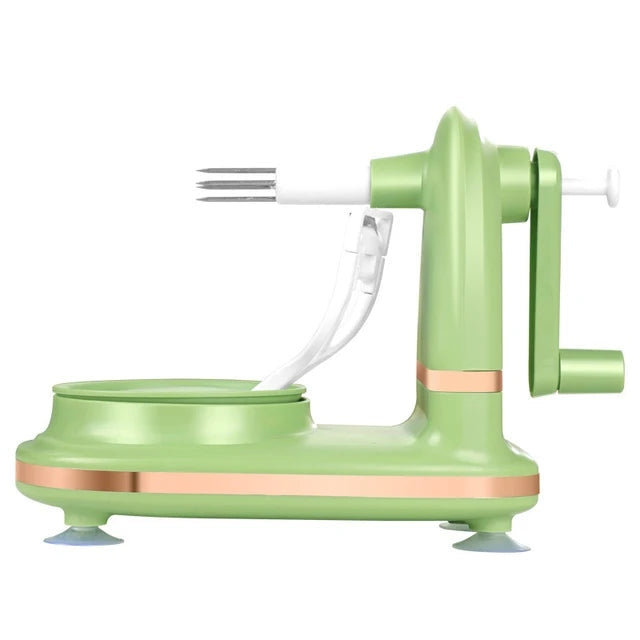 Portable Fruit Peeler and Slicer | Hand Crank Apple, Pear, and Vegetable 