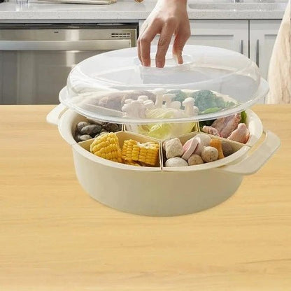 7-Compartment Food Storage: Trays for Snacks & Appetizers