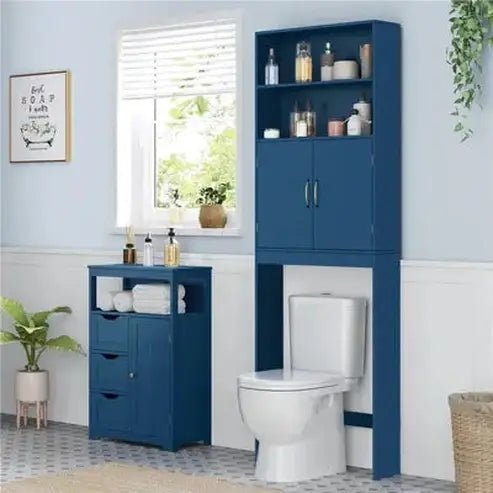 Adaptable Wooden Bathroom Over-Toilet Storage Shelving