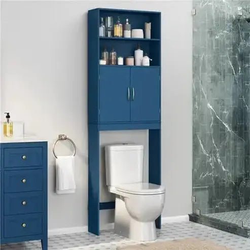 Adaptable Wooden Bathroom Over-Toilet Storage Shelving