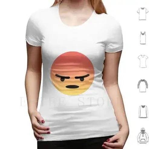 Angry React Meme T-Shirt: Humorous Fury in Hot Red