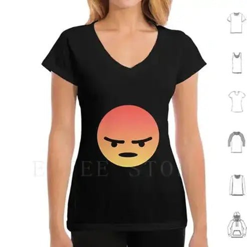 Angry React Meme T-Shirt: Humorous Fury in Hot Red