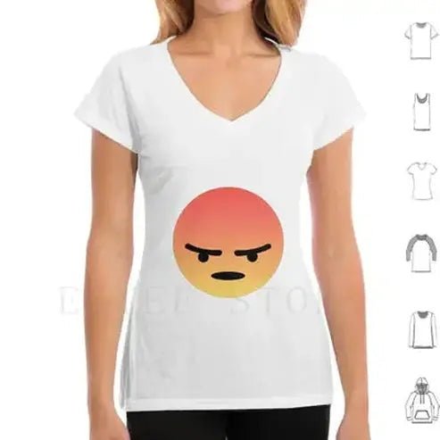 Angry React Meme T-Shirt: Humorous Fury in Hot Red