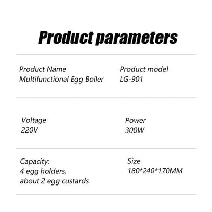 Automatic Power-off Boiler Egg Steamer