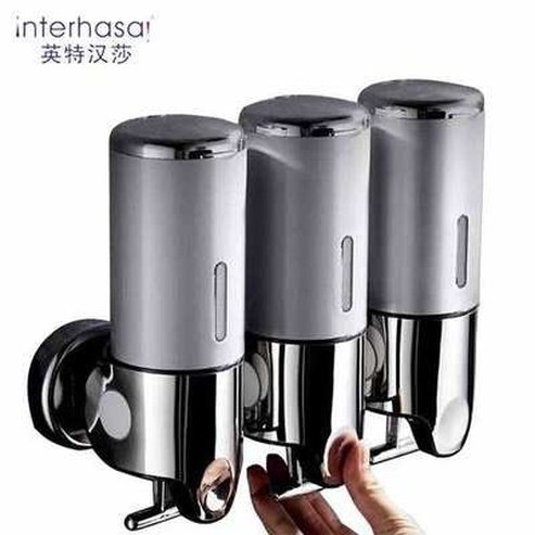 Bathroom Shampoo Dispenser Double Liquid Soap Dispenser Holder