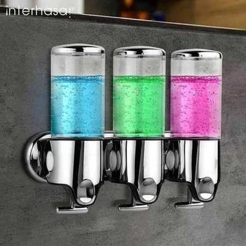 Bathroom Shampoo Dispenser Double Liquid Soap Dispenser Holder