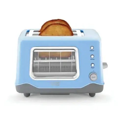 Blue Clear View 2-Slice Toaster with Defrost