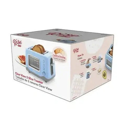 Blue Clear View 2-Slice Toaster with Defrost