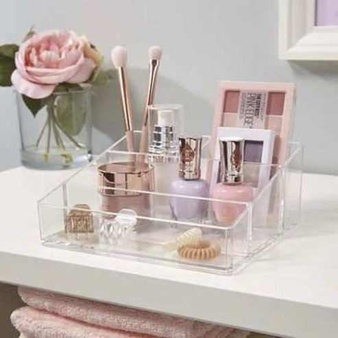 Clear Plastic Makeup Organizer Cosmetic Storage Box