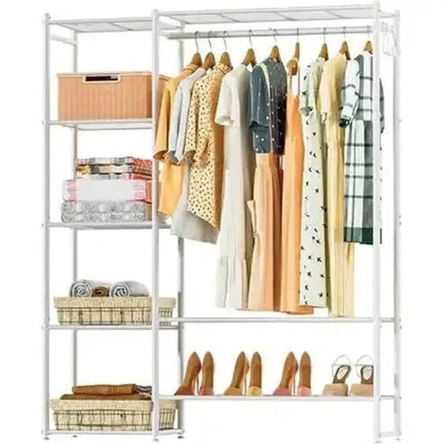 Clothing Rack with Shelves and Hanging Closet Organizer