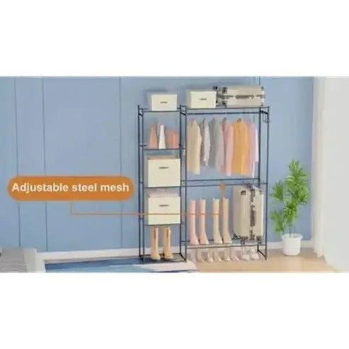 Clothing Rack with Shelves and Hanging Closet Organizer