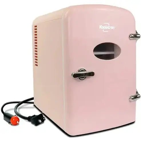 Compact and Portable Pink 6-Can Mini Fridge