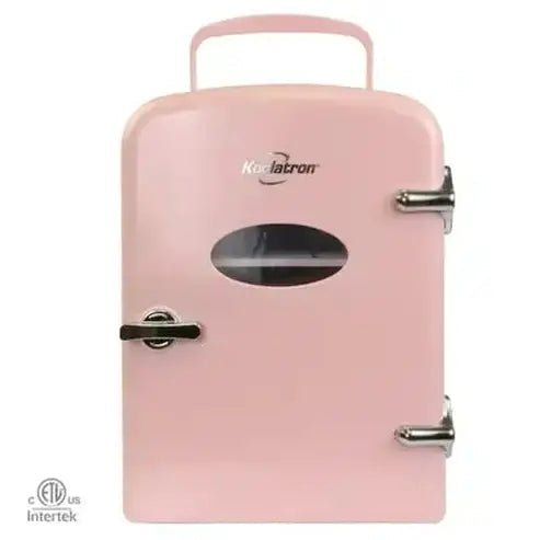 Compact and Portable Pink 6-Can Mini Fridge