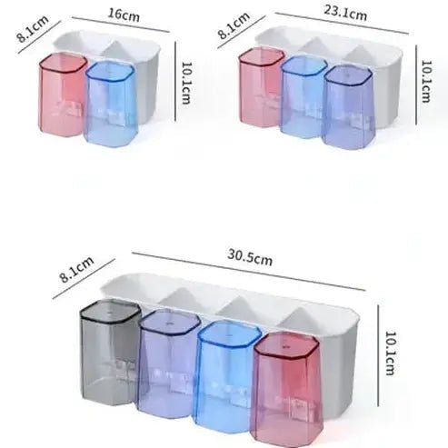 Convenient Wall-Mounted Toothbrush Holder Set