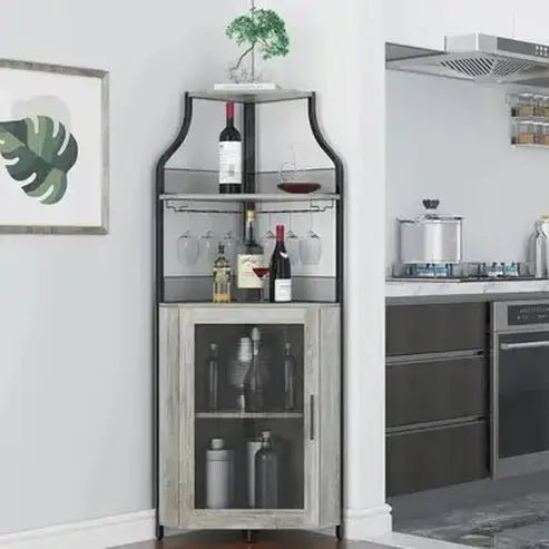 Corner Wine Bar Cabinet