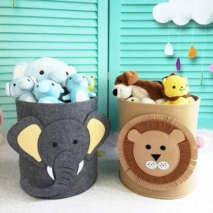 Cotton Animal Storage Basket: Sundries Organizer Bag