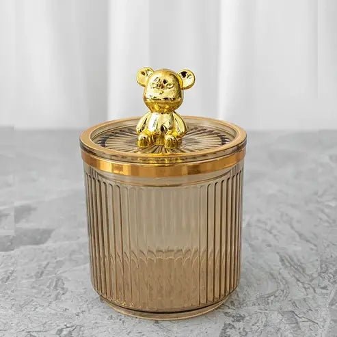 Cute Bear Cotton Swab Holder: Makeup Organizer