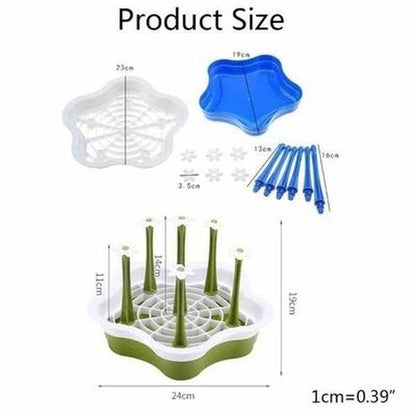 Detachable Flower 6 Cup Drainer Cup Drying Rack Stand