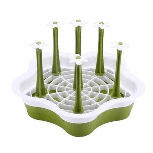 Detachable Flower 6 Cup Drainer Cup Drying Rack Stand