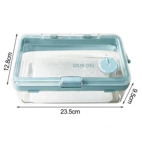 Double-Layer Crisper Box with Lid & Handle